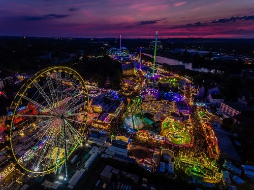 Cranger Kirmes Das erste Wochenende Luftaufnahme