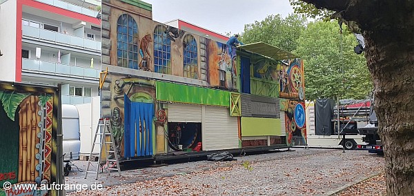 aufbau crastrop herbstkirmes 2023